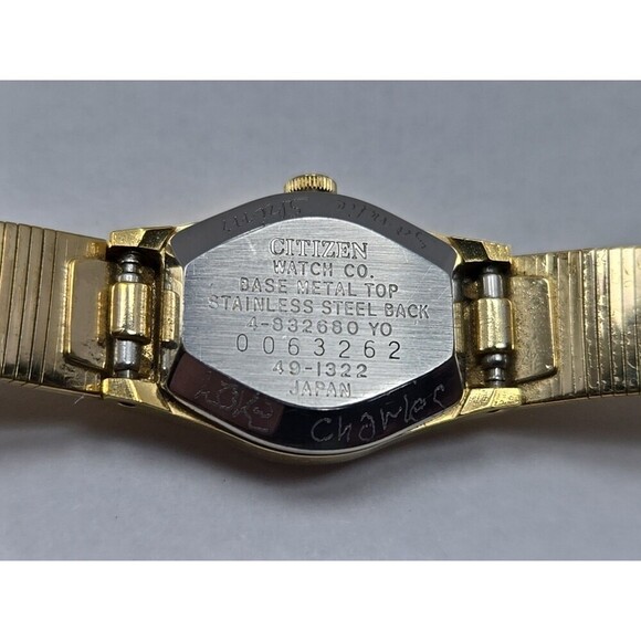 Womens Citizen Quartz Gold Toned Watch Classic Cushion New Battery Vintage Era - Picture 10 of 12